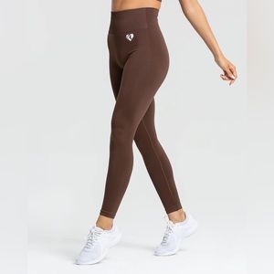 High-Waisted Brown Leggings